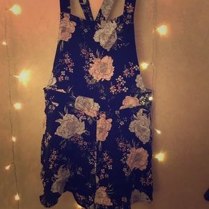black and floral romper